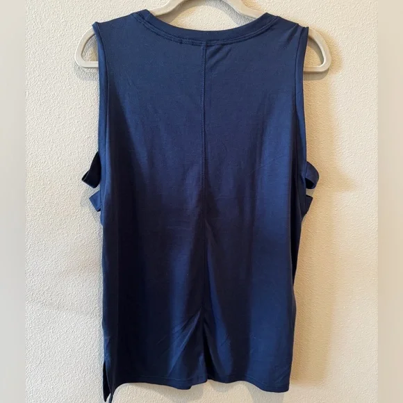 Athleta muscle lattice tank SMALL Steel blue yoga barre - Picture 6 of 6